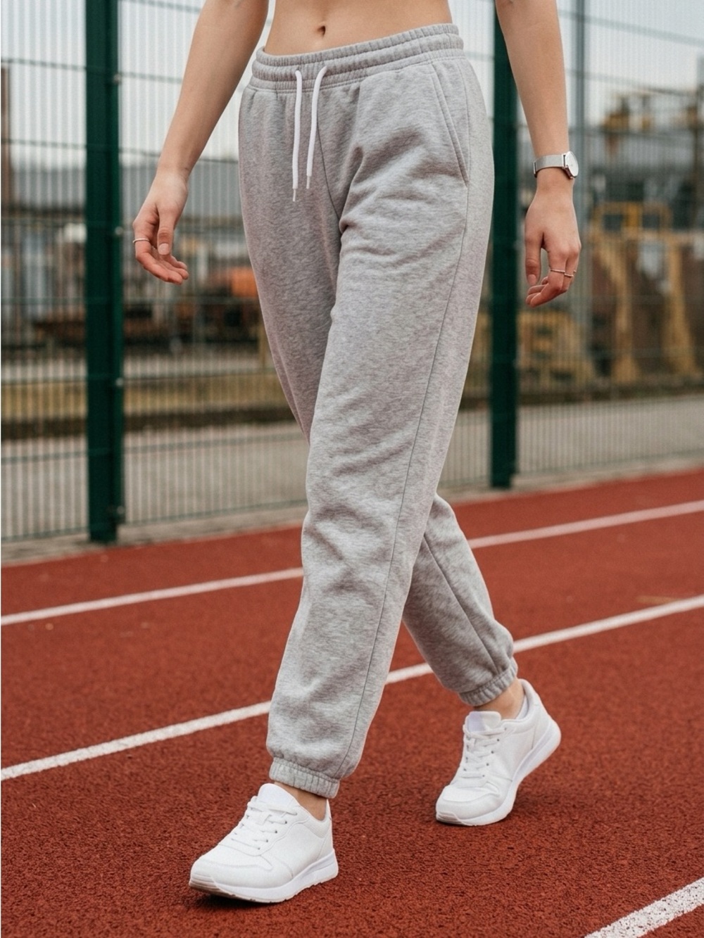 Urban Outfitters Light Gray Drawstring Joggers
